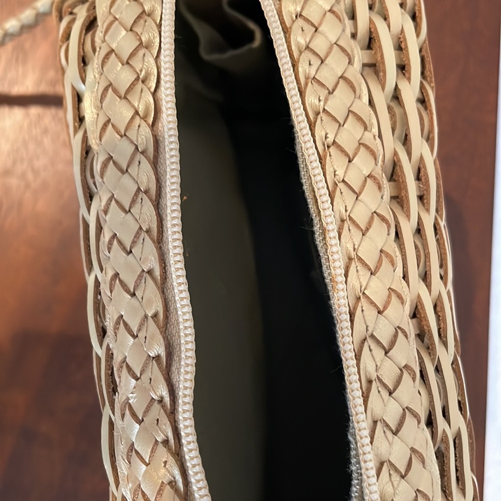 Cee Klein Vintage Leather basket weave NWT handbag - Picture 4 of 5